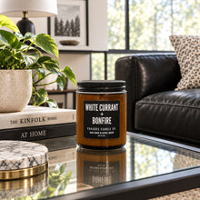 Load image into Gallery viewer, WHITE CURRANT + BONFIRE CANDLE